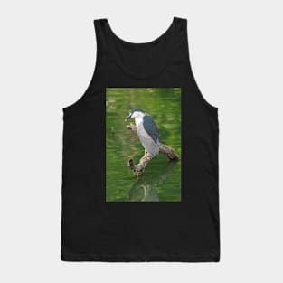 Heron with Green backdrop Tank Top